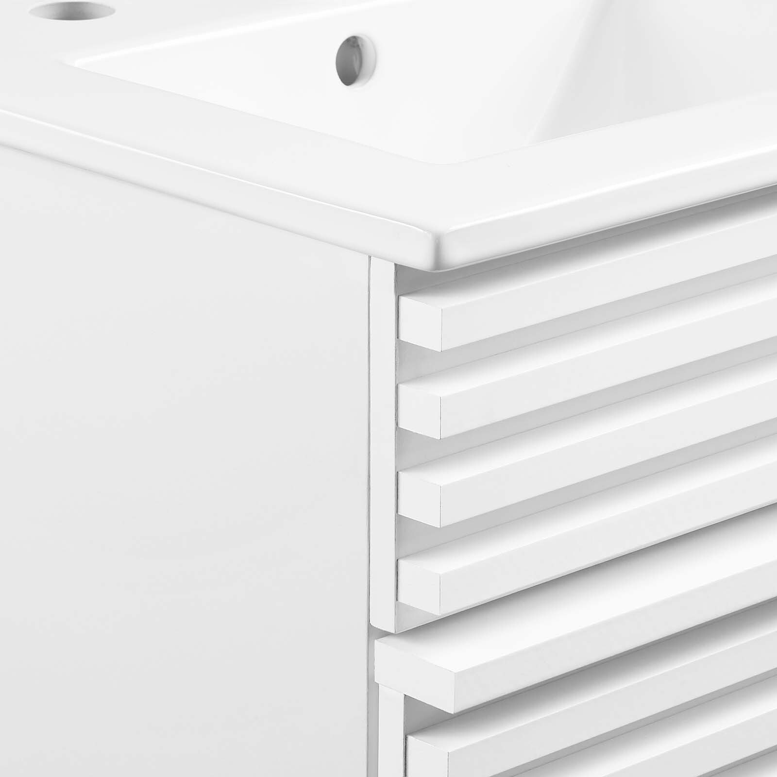 Modway Render 18″ Bathroom Vanity With Sink in White White