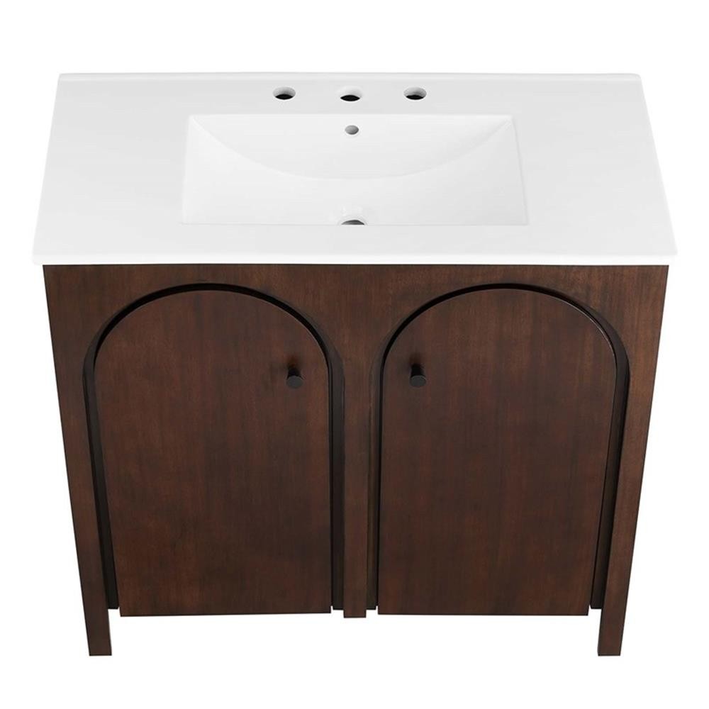 Appia 36″ Bathroom Vanity in Walnut White