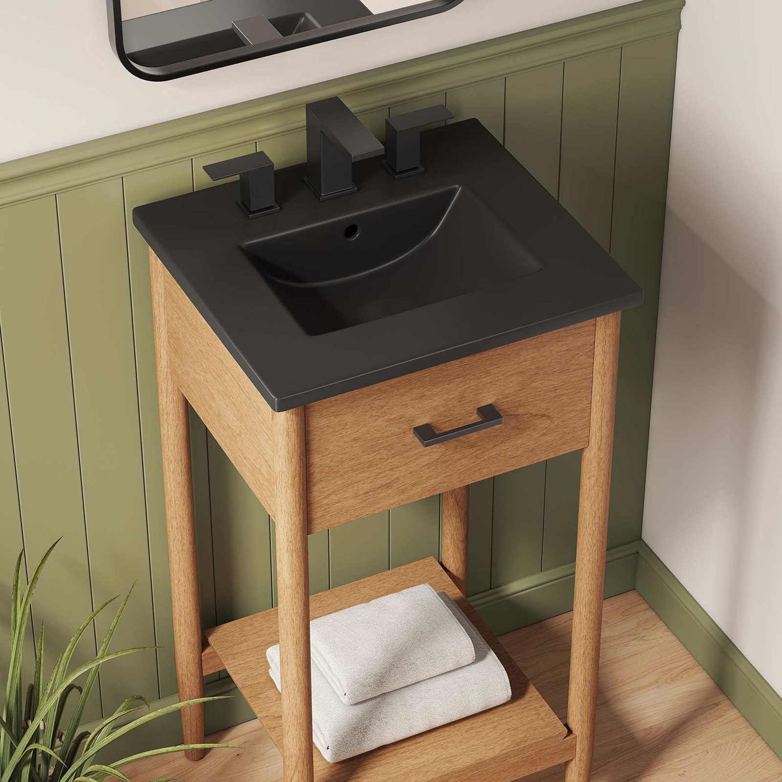 Zaire 18″ Bathroom Vanity in Natural Black