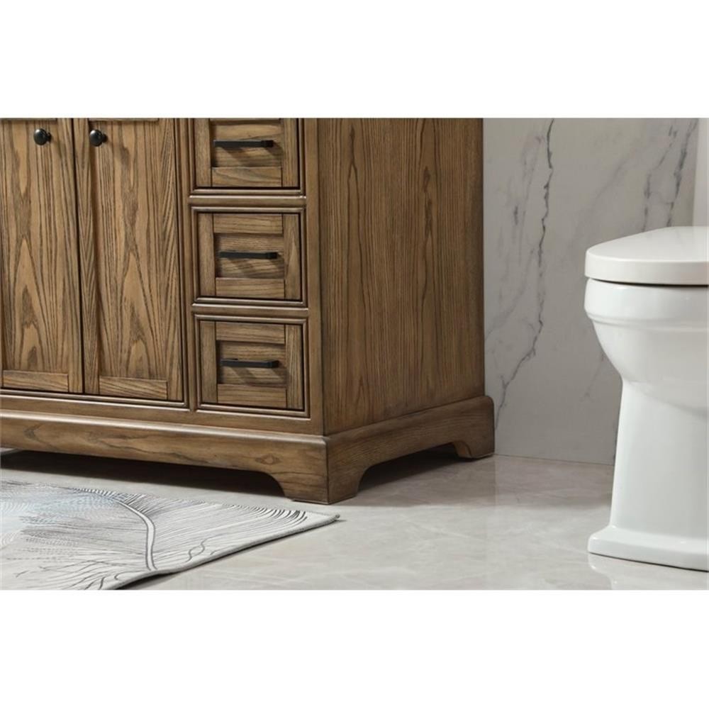 Pemberly Row 42″ Aluminum Alloy Single Bathroom Vanity in Driftwood