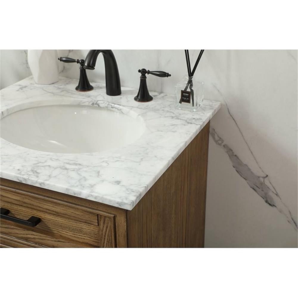 Elegant Decor Americana 24″ Aluminum Alloy Single Bathroom Vanity in Driftwood