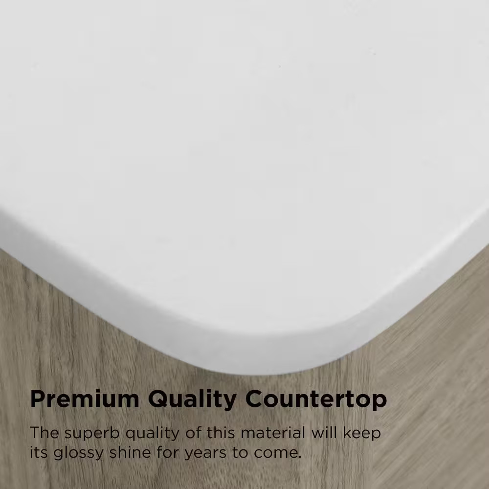 Camley 36 In. Single Sink Freestanding Sandstorm Bath Vanity with White Engineer