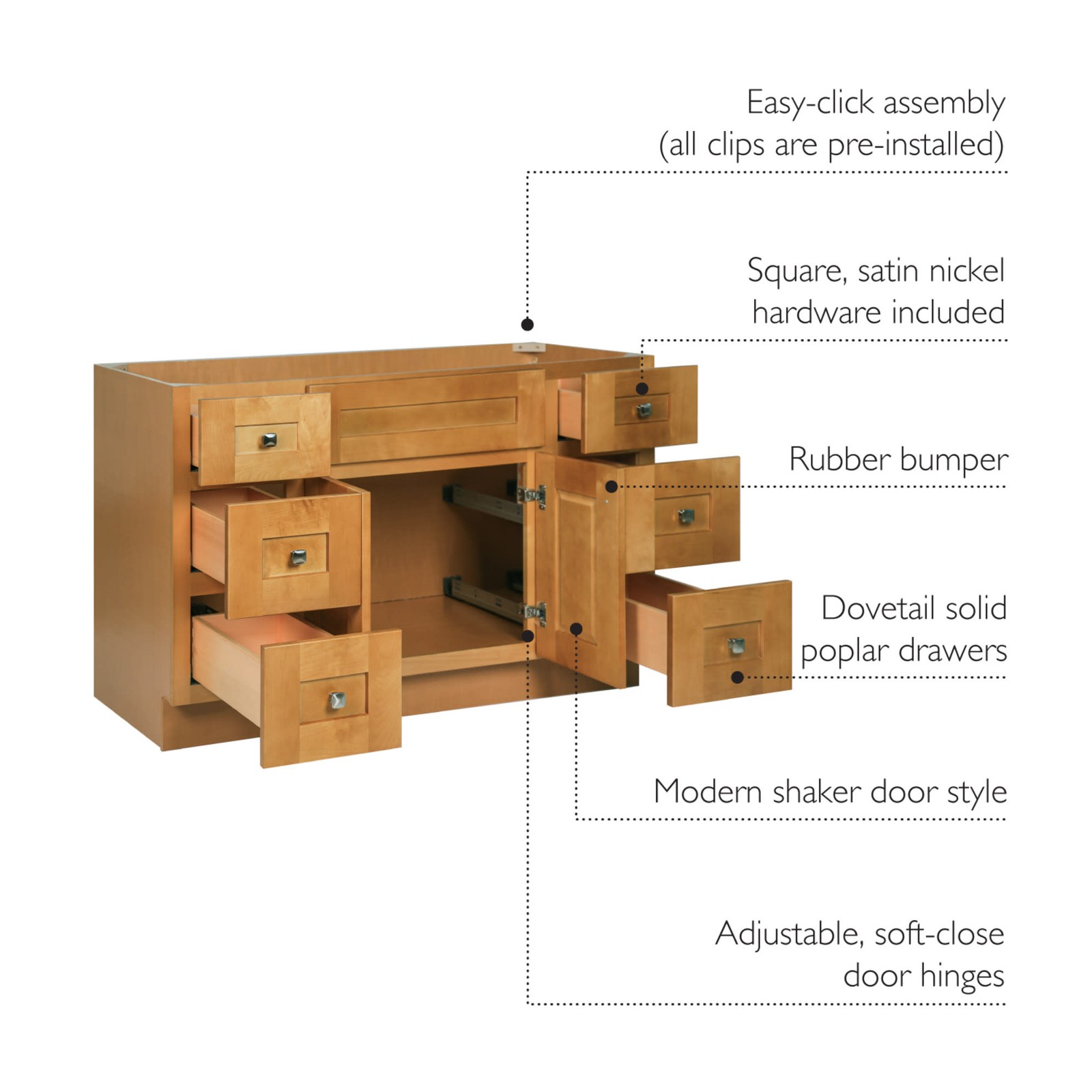 Design House 599001 Brookings 48″ Single – Modern Birch