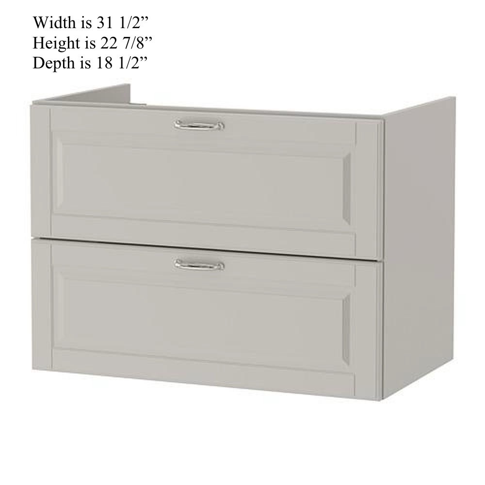 IKEA GODMORGON 503.876.45 Bathroom Sink Vanity with 2 drawers Kasjön light gray