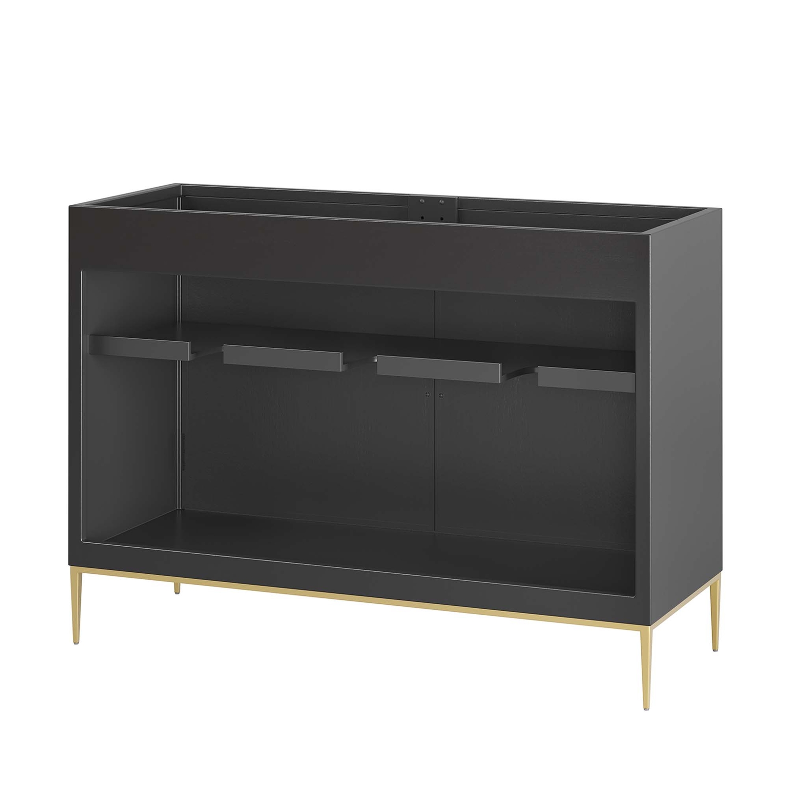 Awaken 48″ Double or Single Sink (Not Included)Bathroom Vanity Cabinet in Black