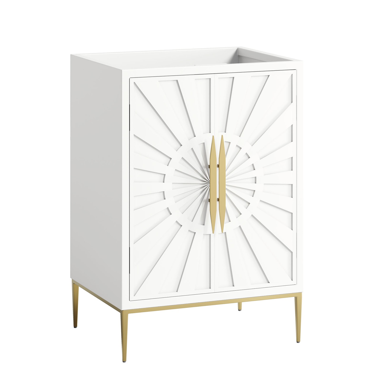 Modway Awaken 24″ Bathroom Vanity Cabinet in White – Sink Basin Not Included