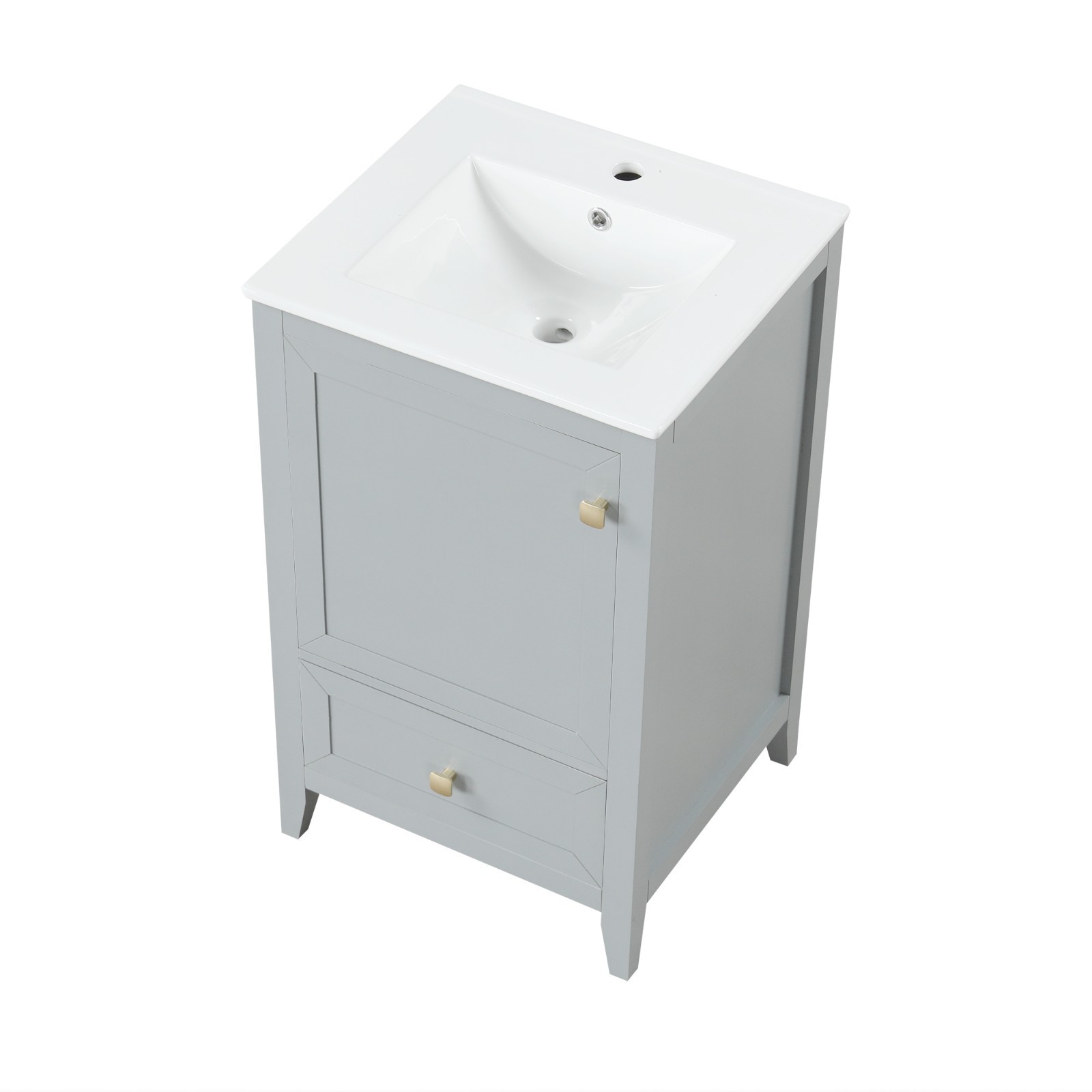 20″ Bathroom Vanity With Sink Storage Cabinet With Drawer Soft Closing Door