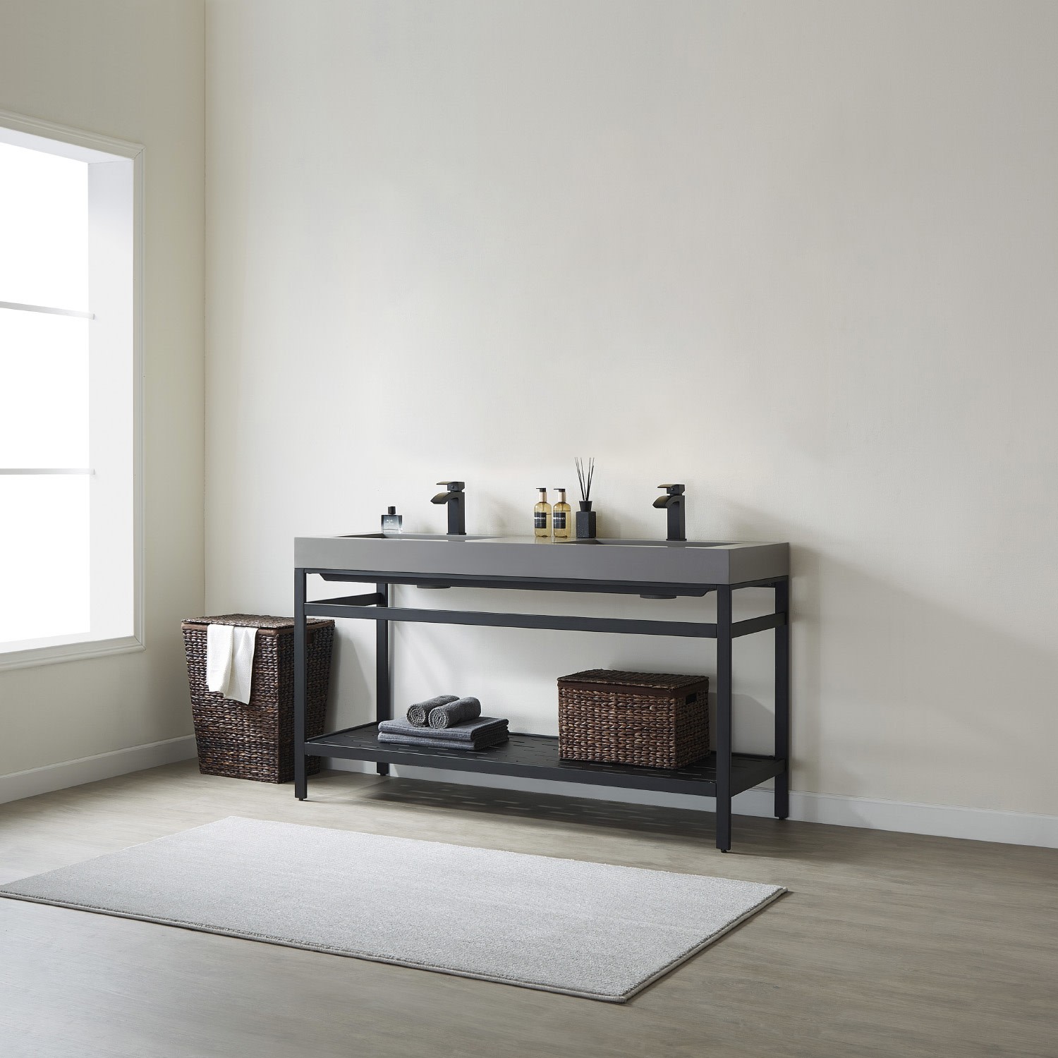 Miseno MV702860M-NM Ablitas 60″ – Brushed Gold / White
