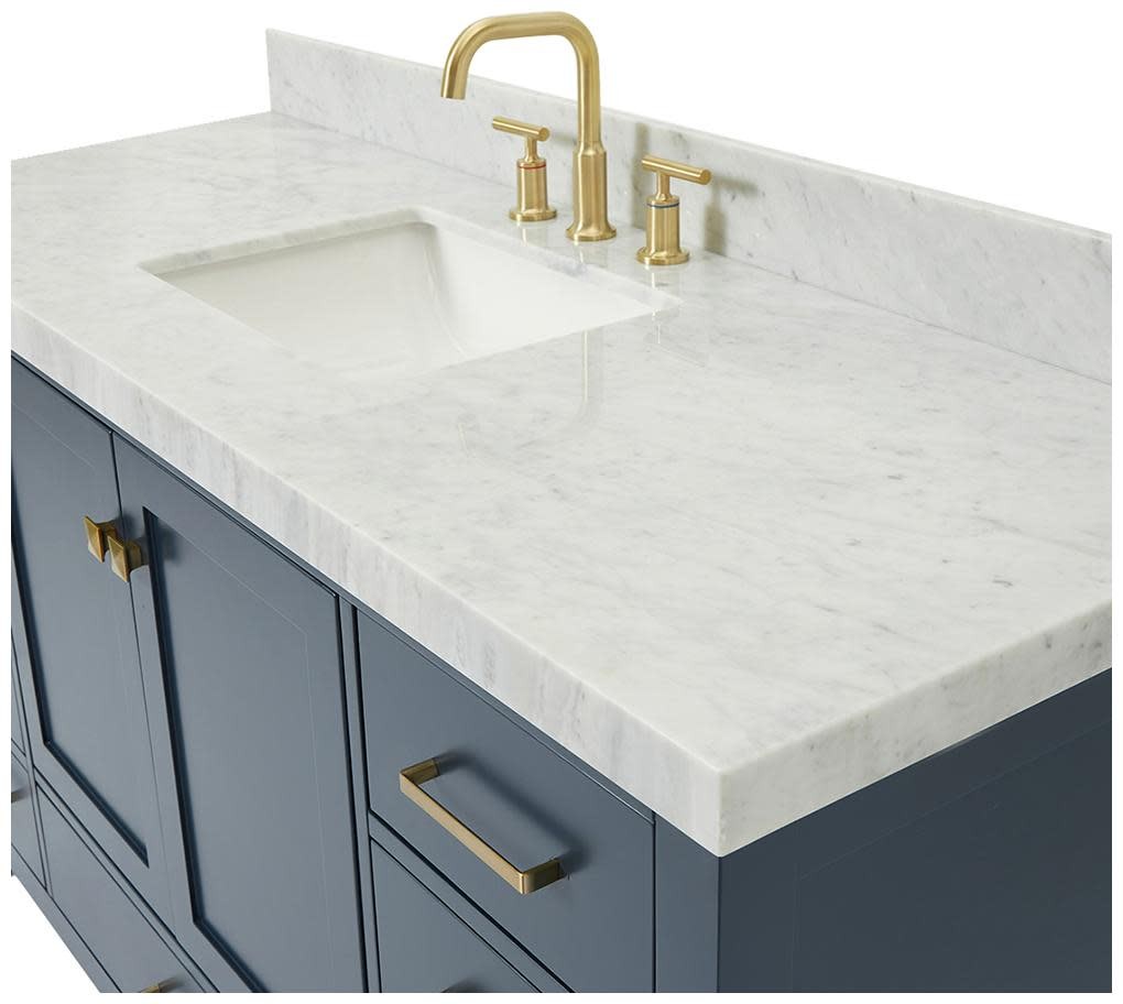 Ariel A060SCW5RVO Cambridge 60″ – Grey / Italian Carrara Marble Top / Brushed