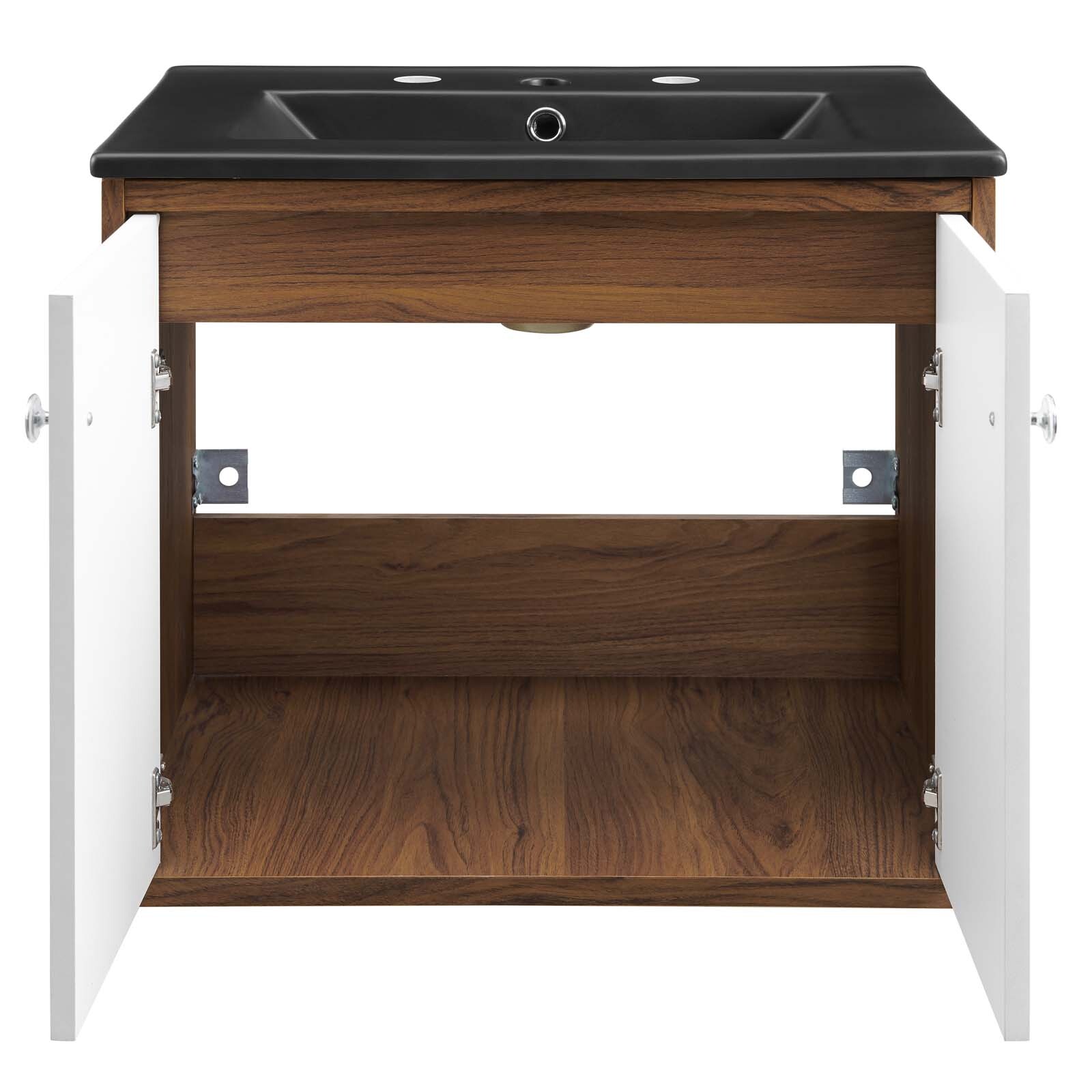 Modway Transmit 24″ Wall-Mount Bathroom Vanity In White Black