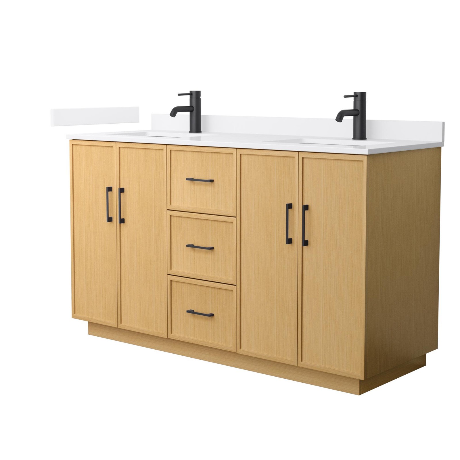 Wyndham Collection WCH7474-60D-VCA-MXX Elan TK 60″ – Light Oak / White Cultured