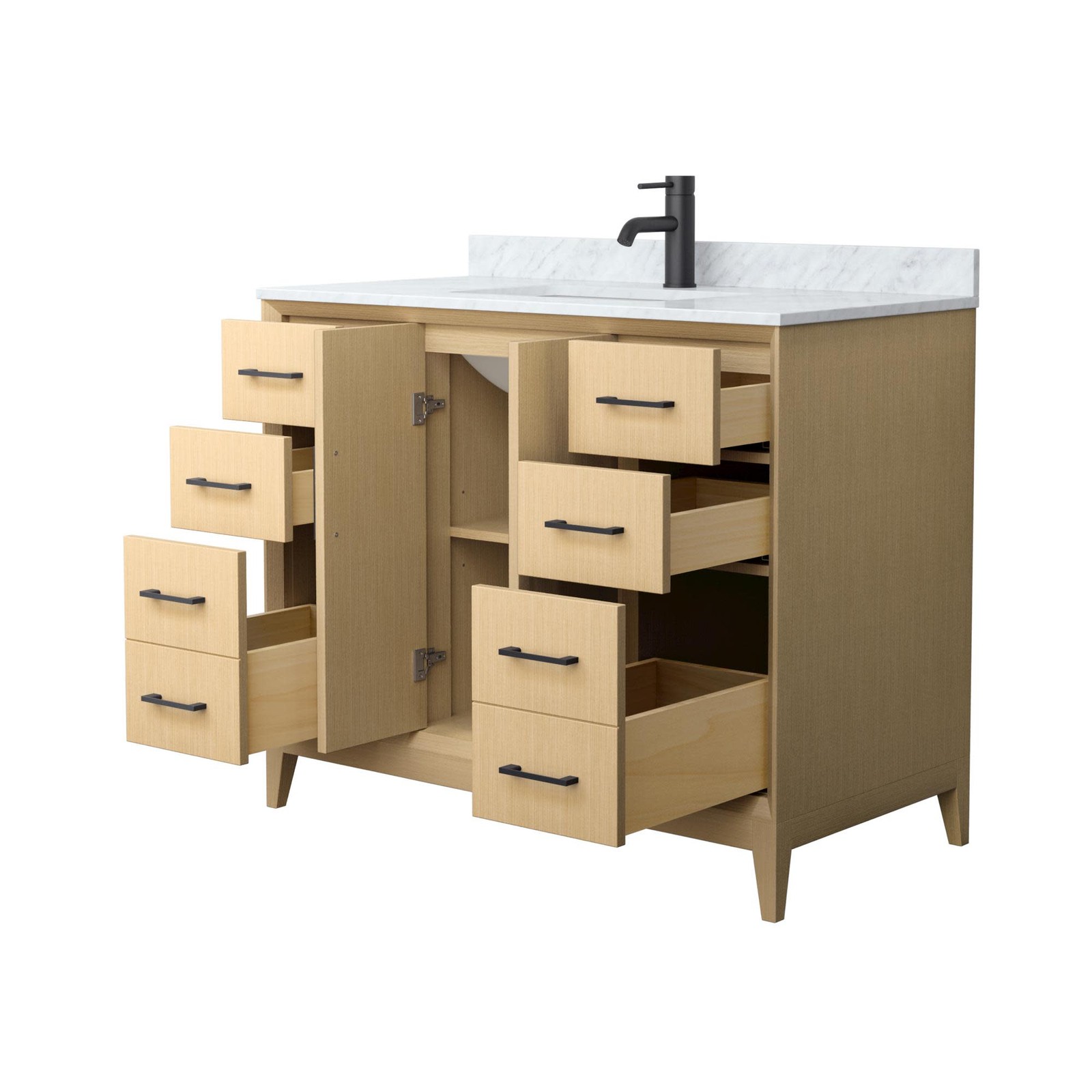 Wyndham Collection WCH7575-42S-CMUNS-MXX Janna 42″ – White Oak / Brushed Nickel