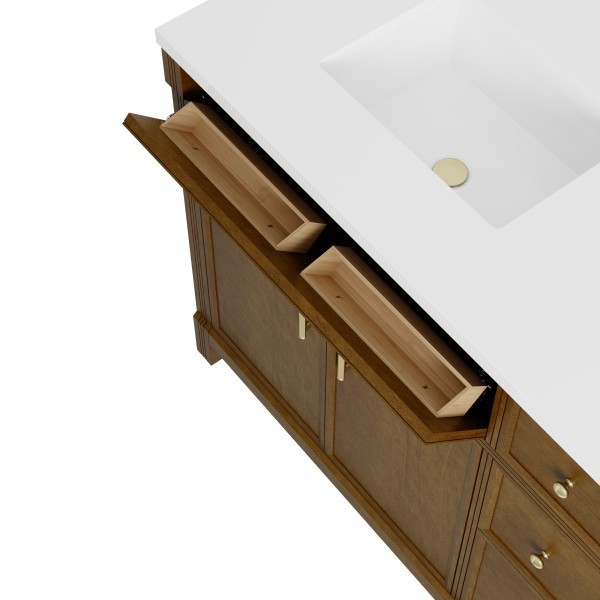 72″ James Martin Bellshire 660-V72-HNO Double Vanity Cabinet Honey Oak