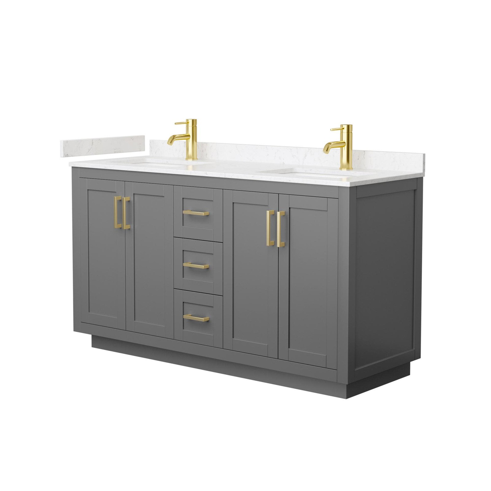 Wyndham Collection WCF2929-60D-VCA-MXX Miranda 60″ – Dark Gray / White Cultured