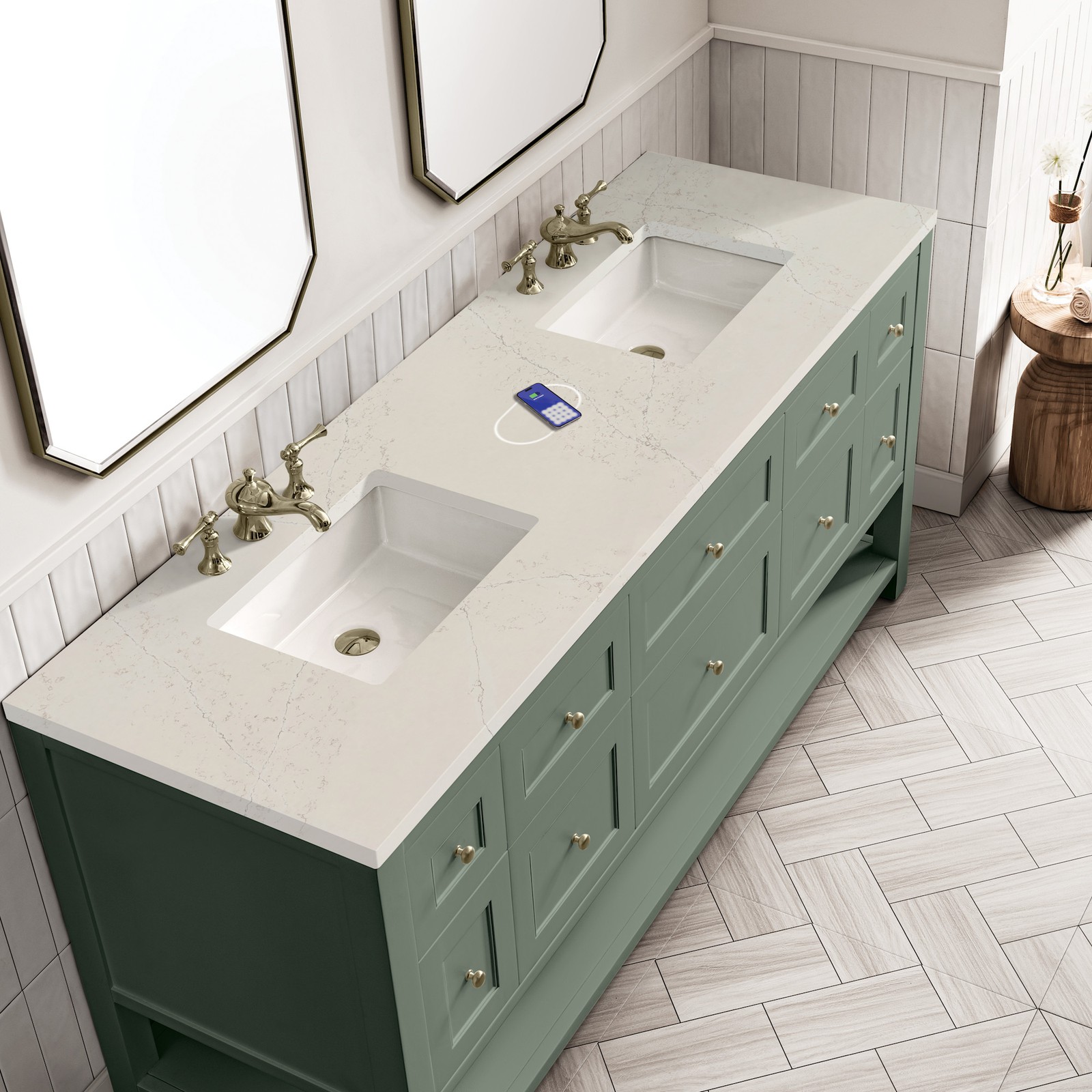 James Martin Vanities 330-V72-FSFR Breckenridge 72″ – White