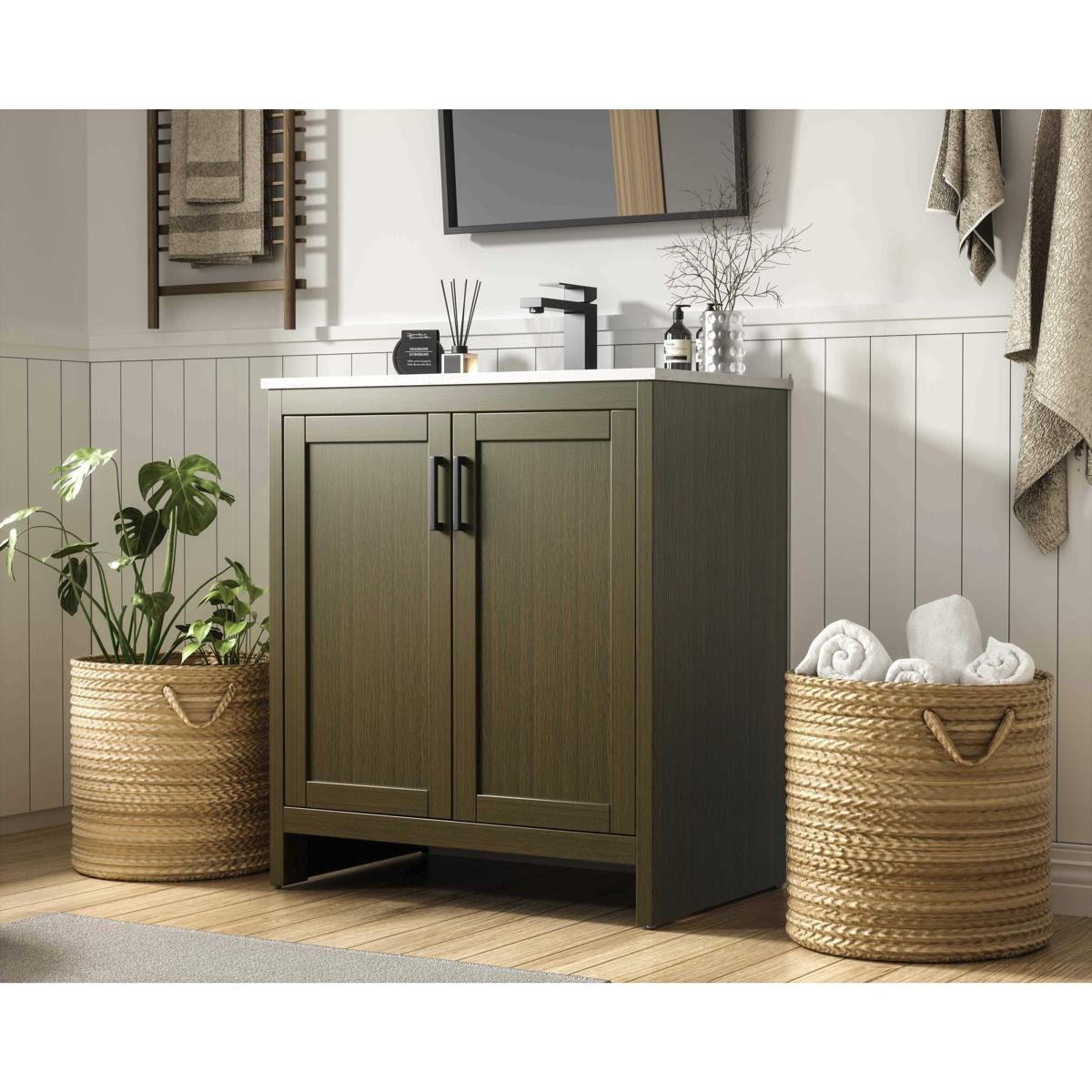 Elegant Lighting VF25130MCB Finnley Vanity Chestnut Brown
