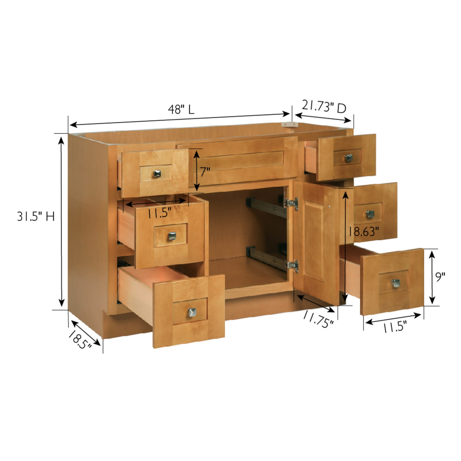 Design House 215780 Brookings 48″ Single – Modern Birch
