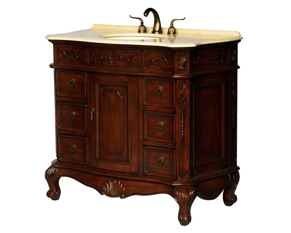 40-Inch Antique Style Single Sink Bathroom Vanity Model 4000-BE