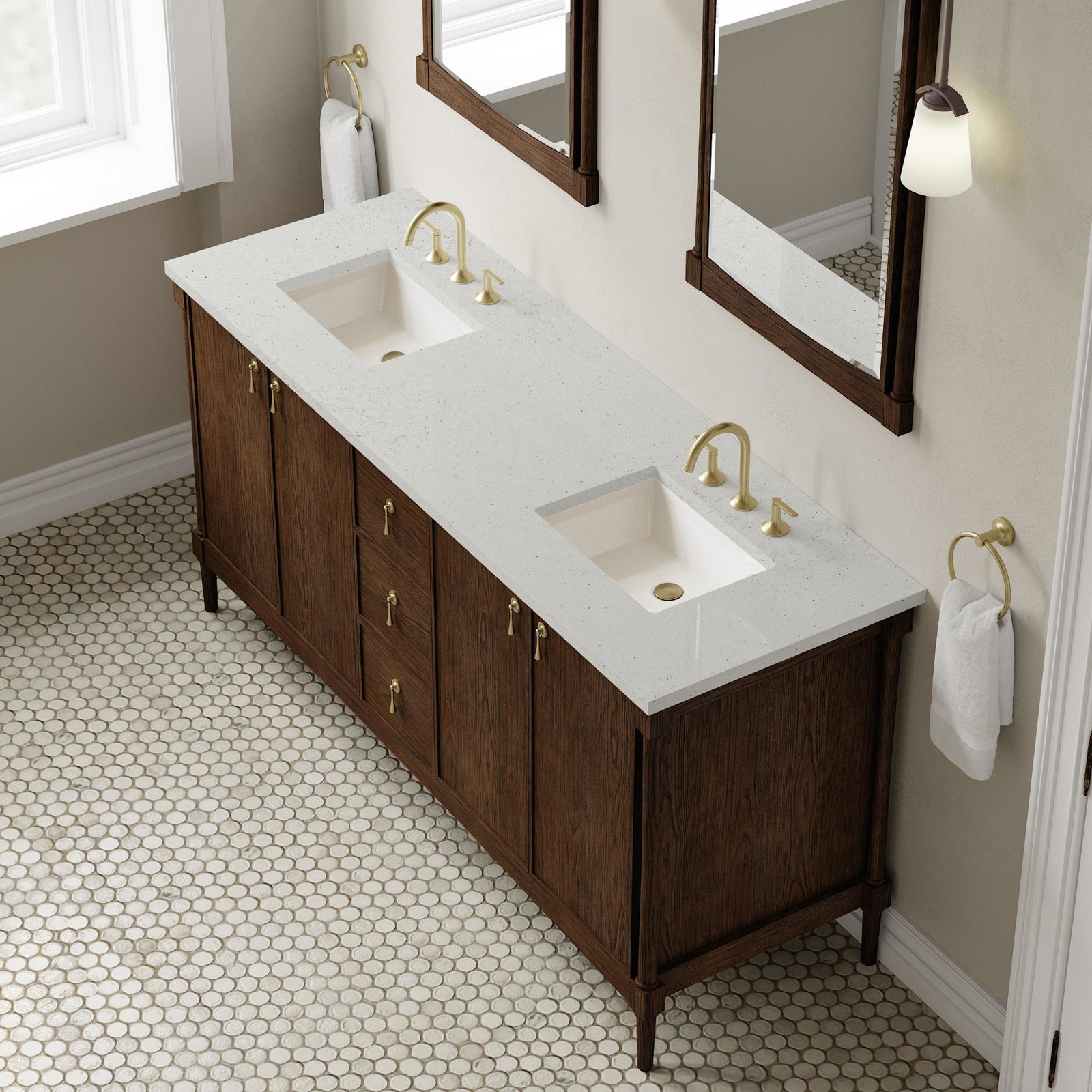 James Martin Vanities D680-V72-3LDL Kinnsden 72″ – Sable Oak