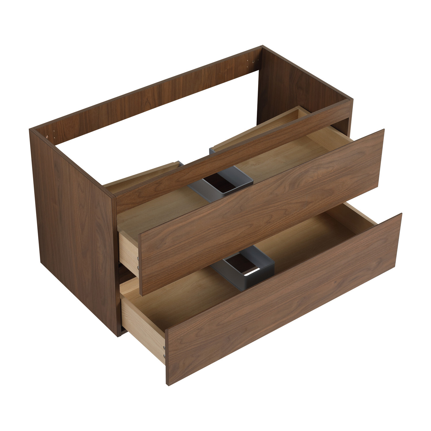 24″ 30″ 36″ Wall Mounted Bathroom Vanity w/Sink,Floating Vanity Cabinet,2 Drawer