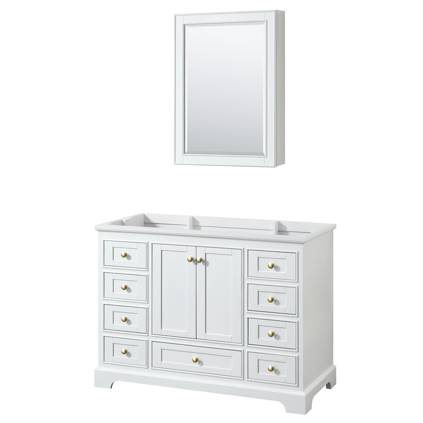 Wyndham Collection WCS202048SCXSXXMED Deborah 47-1/4″ – White / Brushed Gold