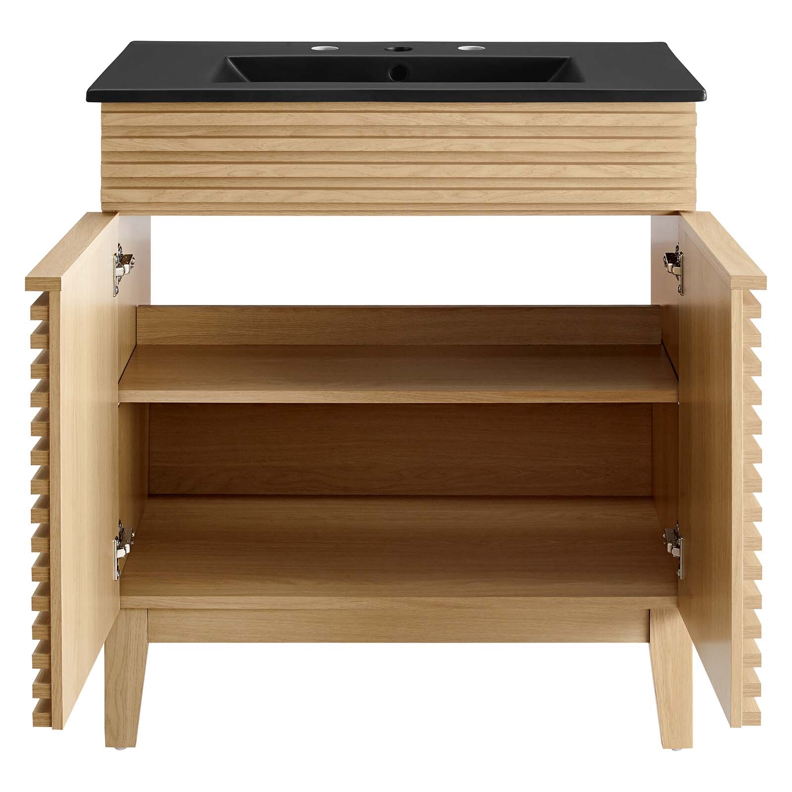 Modway Render 30″ Bathroom Vanity With Sink in Oak Black