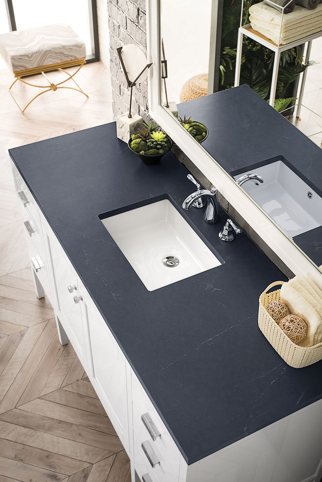 James Martin Vanities E444-V60S-3CSP Addison 60″ – White