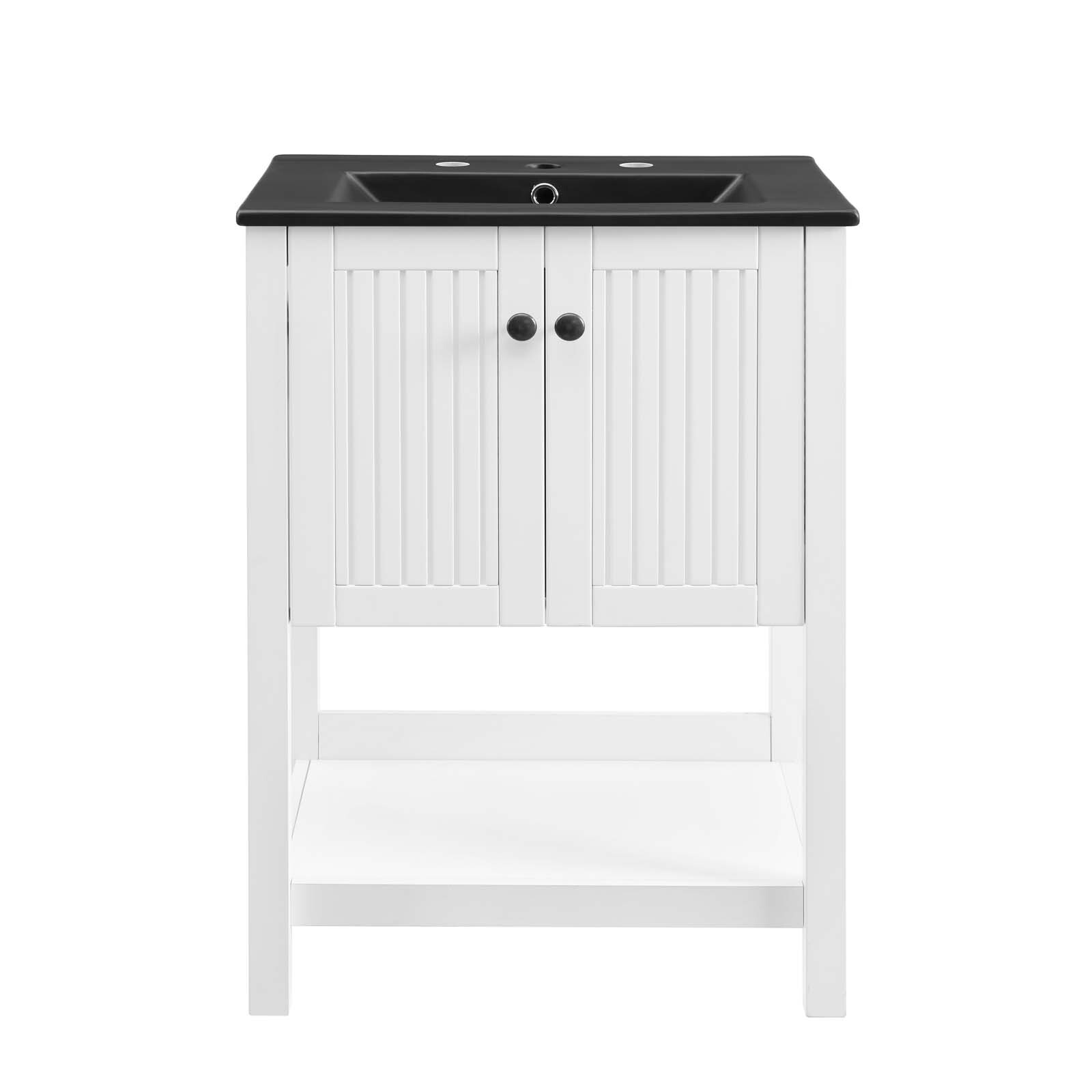 Modway Steam 24″ Bathroom Vanity With Sink in White Black