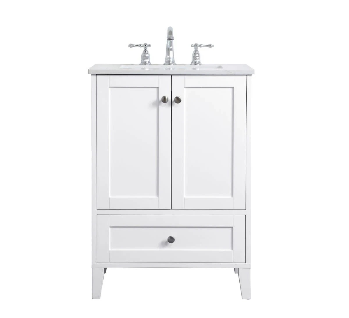 Elegant Decor – VF18024WH – 24 inch Single Bathroom Vanity in White