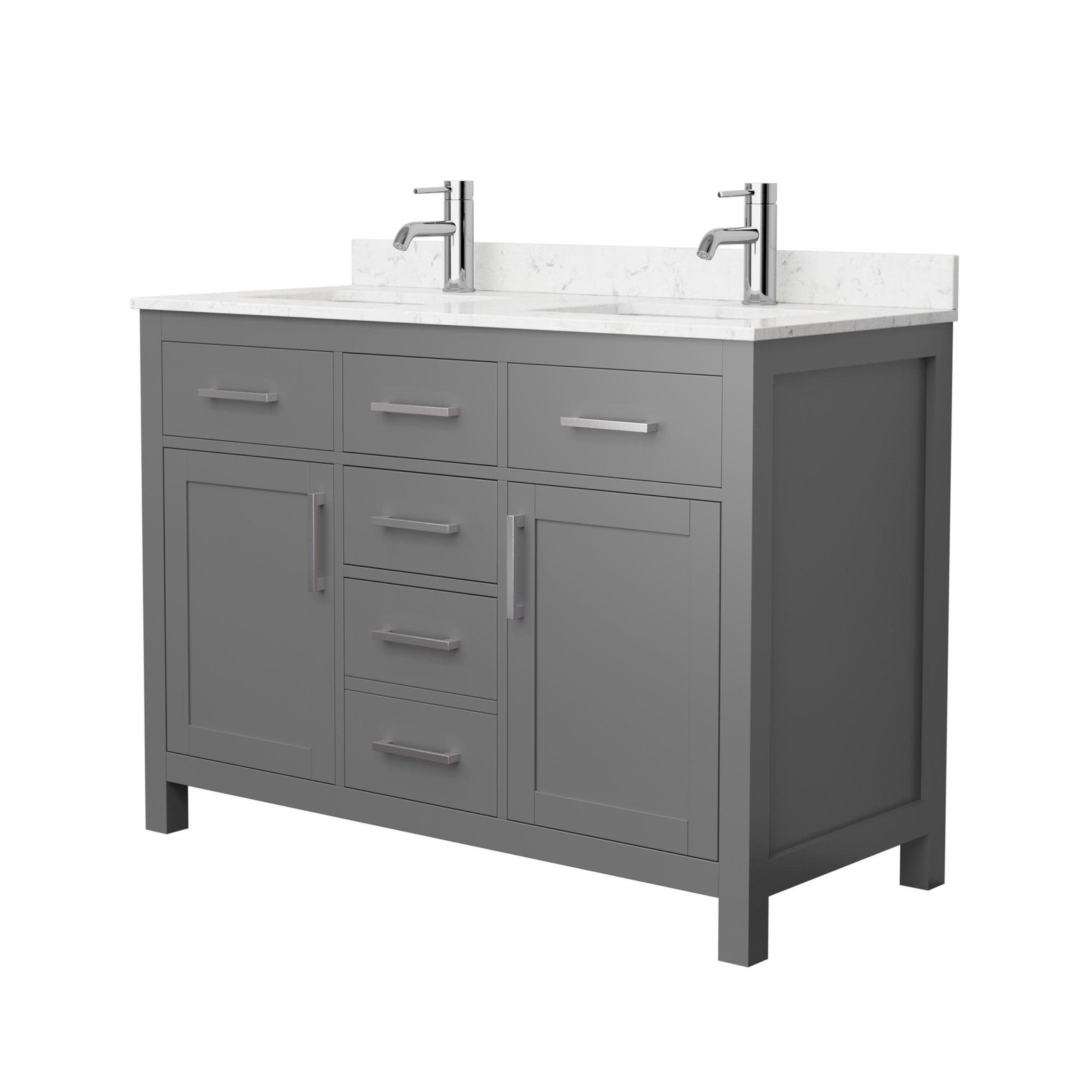 Wyndham Collection WCG242448D-UNSMXX Beckett 48″ – White / Carrara Cultured