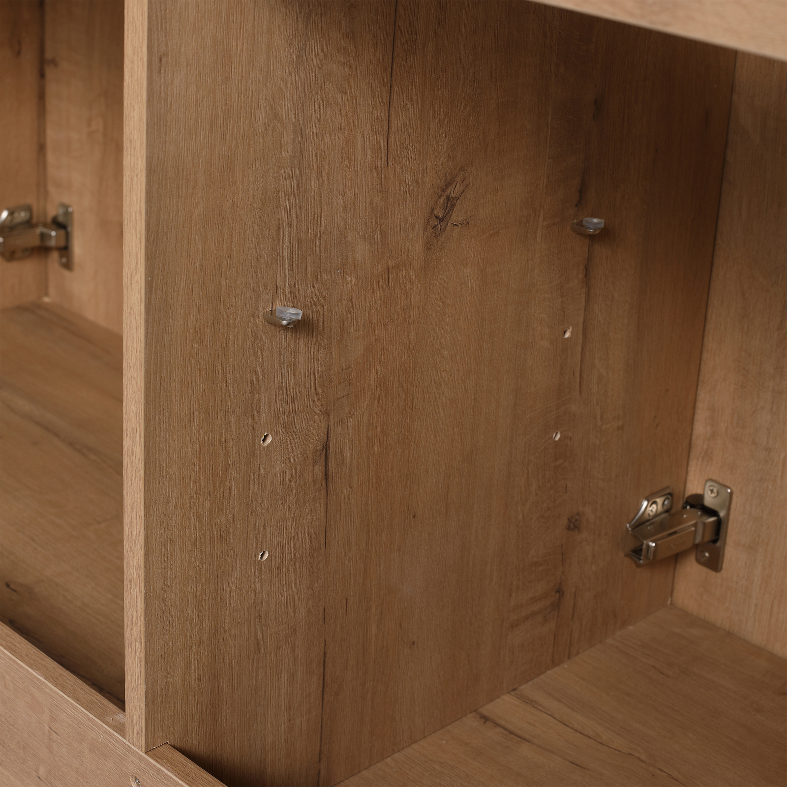 60 inch Freestanding Bathroom Vanity Cabinet Storage W/Dual Basin Sink +4 Doors