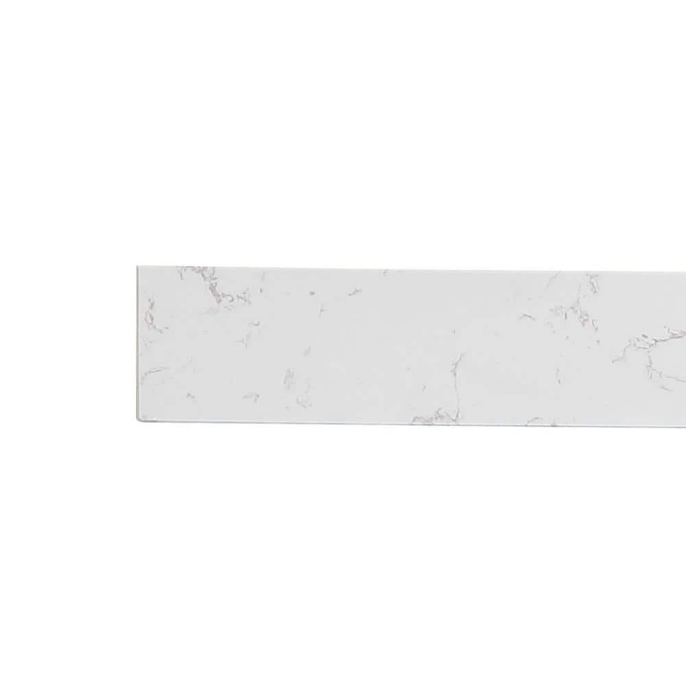 Unbranded 24 in. Engineered Stone Vanity Backsplash w/ Calacatta White