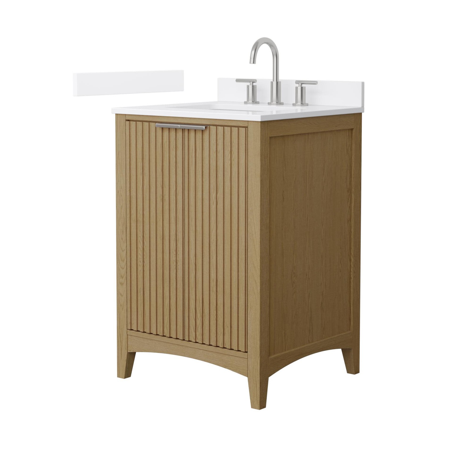 Wyndham Collection WCF9191-24S-VCA-US3MXX Palmilla 24″ – Natural Oak / White