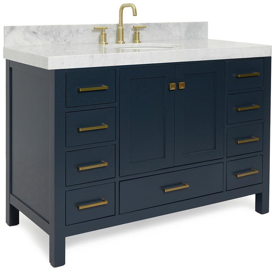 Ariel A048SCW5OVO Cambridge 48″ – Midnight Blue / Italian Carrara Marble Top /