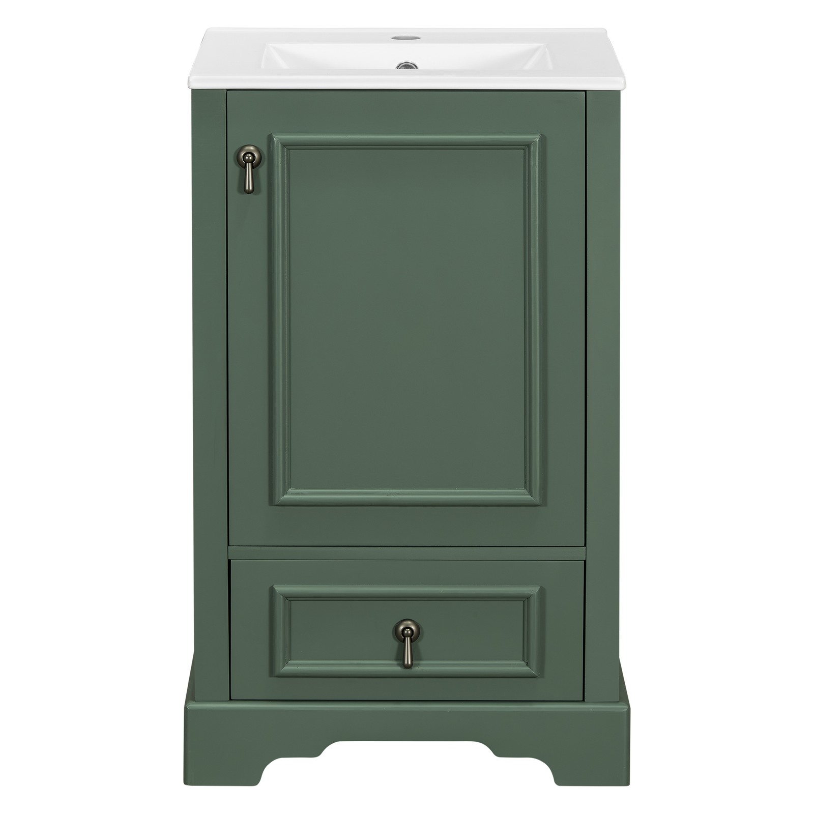 20″ Bathroom Vanity with Ceramic Sink Modern Storage Cabinet w/Soft Close Door