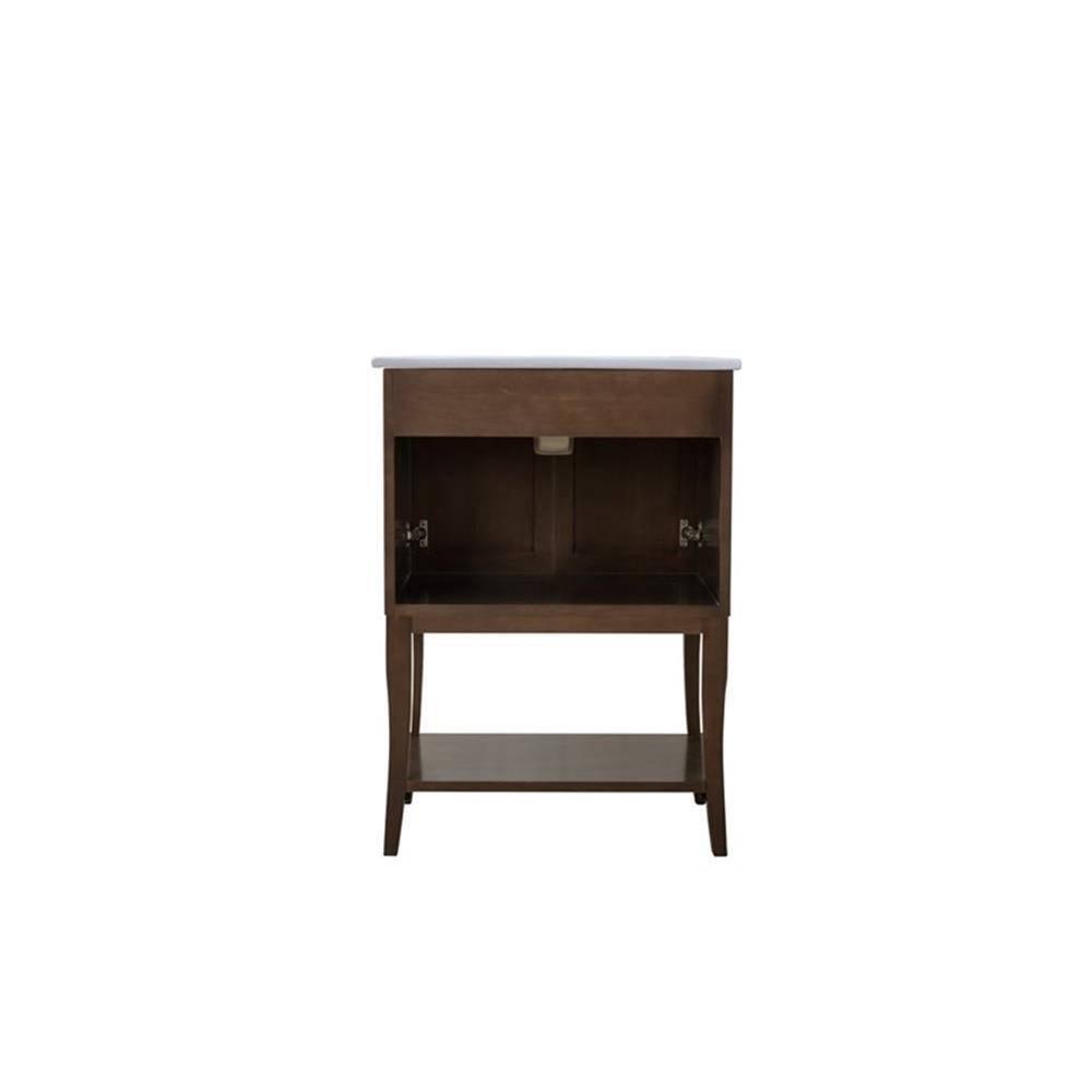 Elegant Decor Mason 24″ 2-Door Wood Single Bathroom Vanity in Antique Coffee