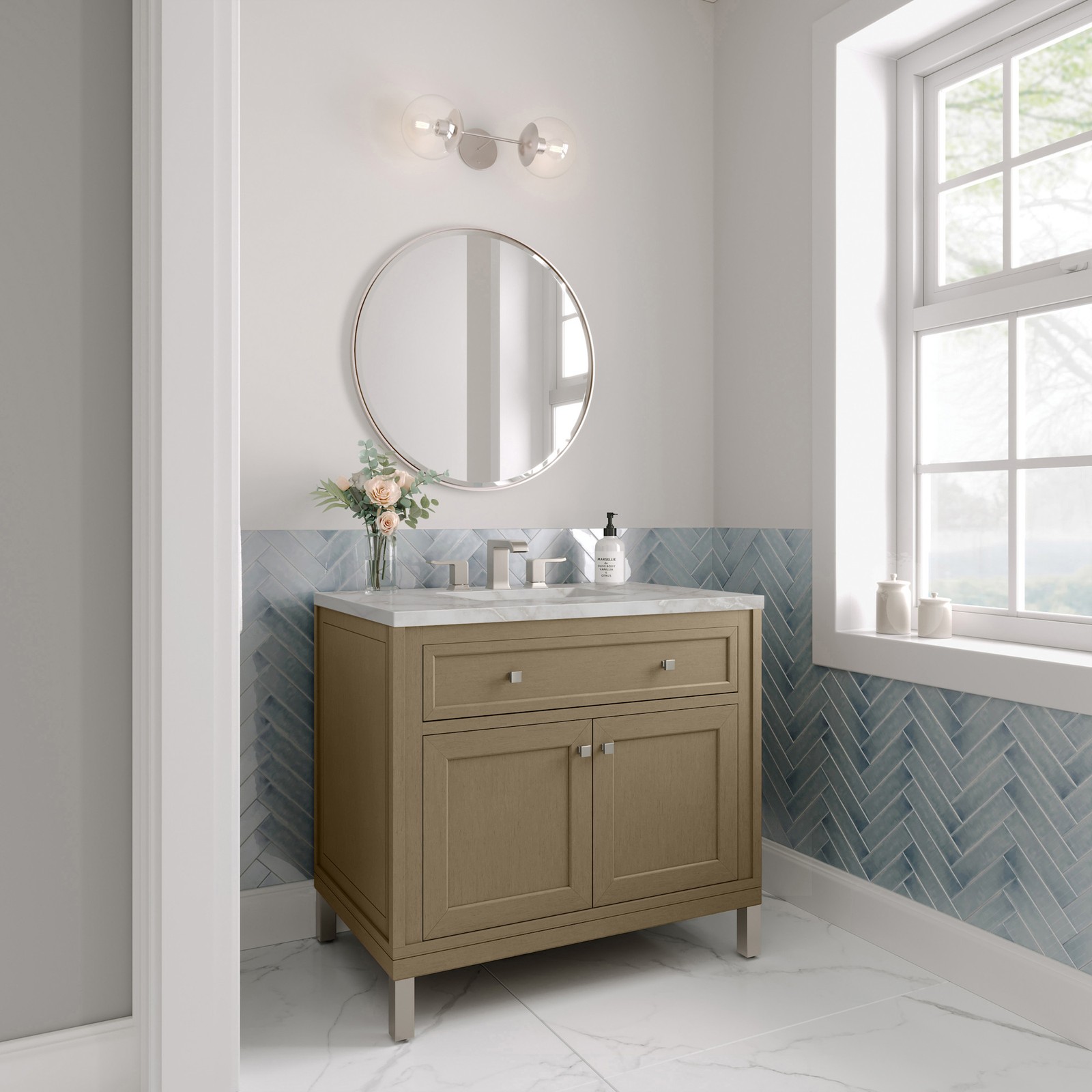 James Martin Vanities 503-V36-3VSL Chicago 36″ – White