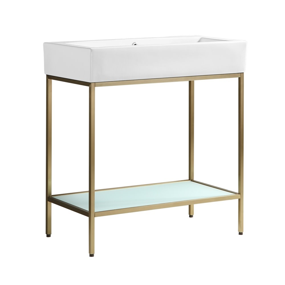 Swiss Madison SM-BV72 Pierre 33-1/2″H Console Sink Set – Chrome