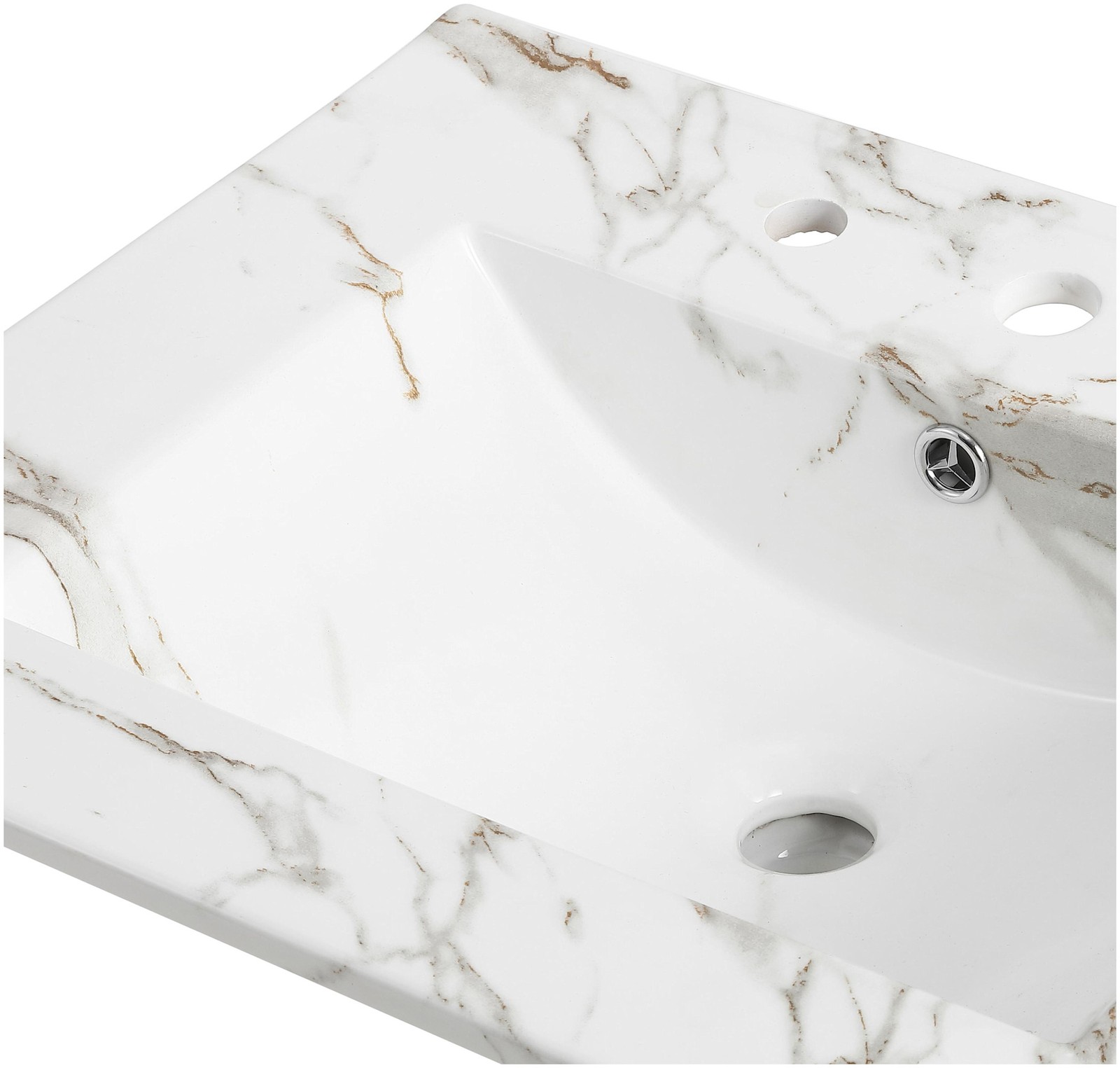 JONATHAN Y Lighting SNK1001 Ancillary 24″ Ceramic Vanity Top – White