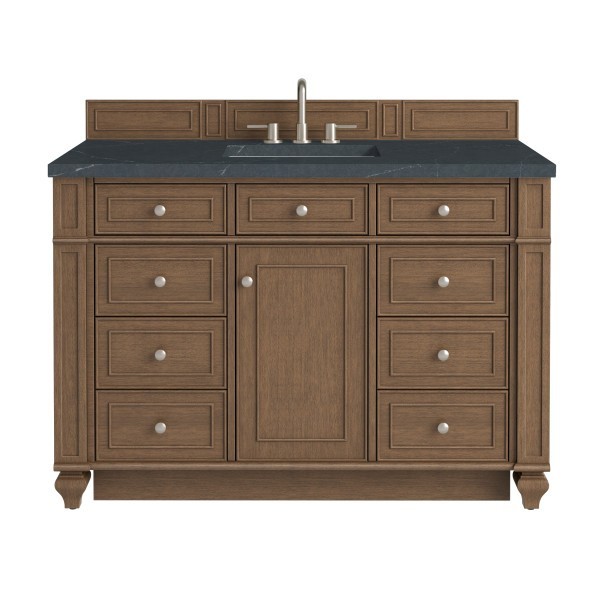 48″ James Martin Bristol 157-V48-SBR-3CSP Vanity Cabinet Charcoal Soapstone Top
