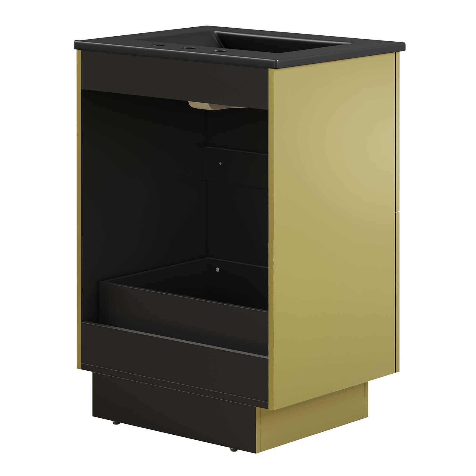 Modway Quantum 24″ Bathroom Vanity in Black Gold
