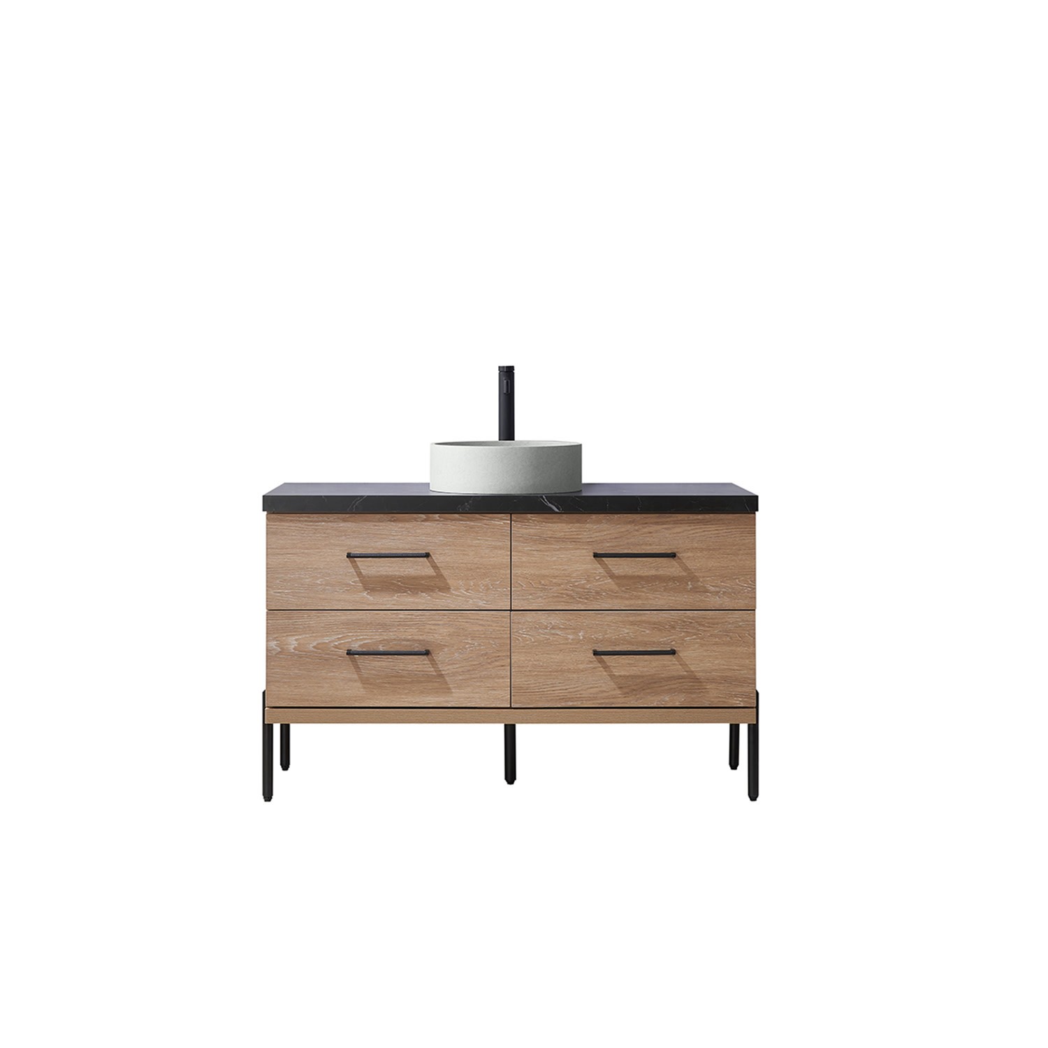 Miseno MV-NM-705148C Trento 48″ – North American Oak / Black