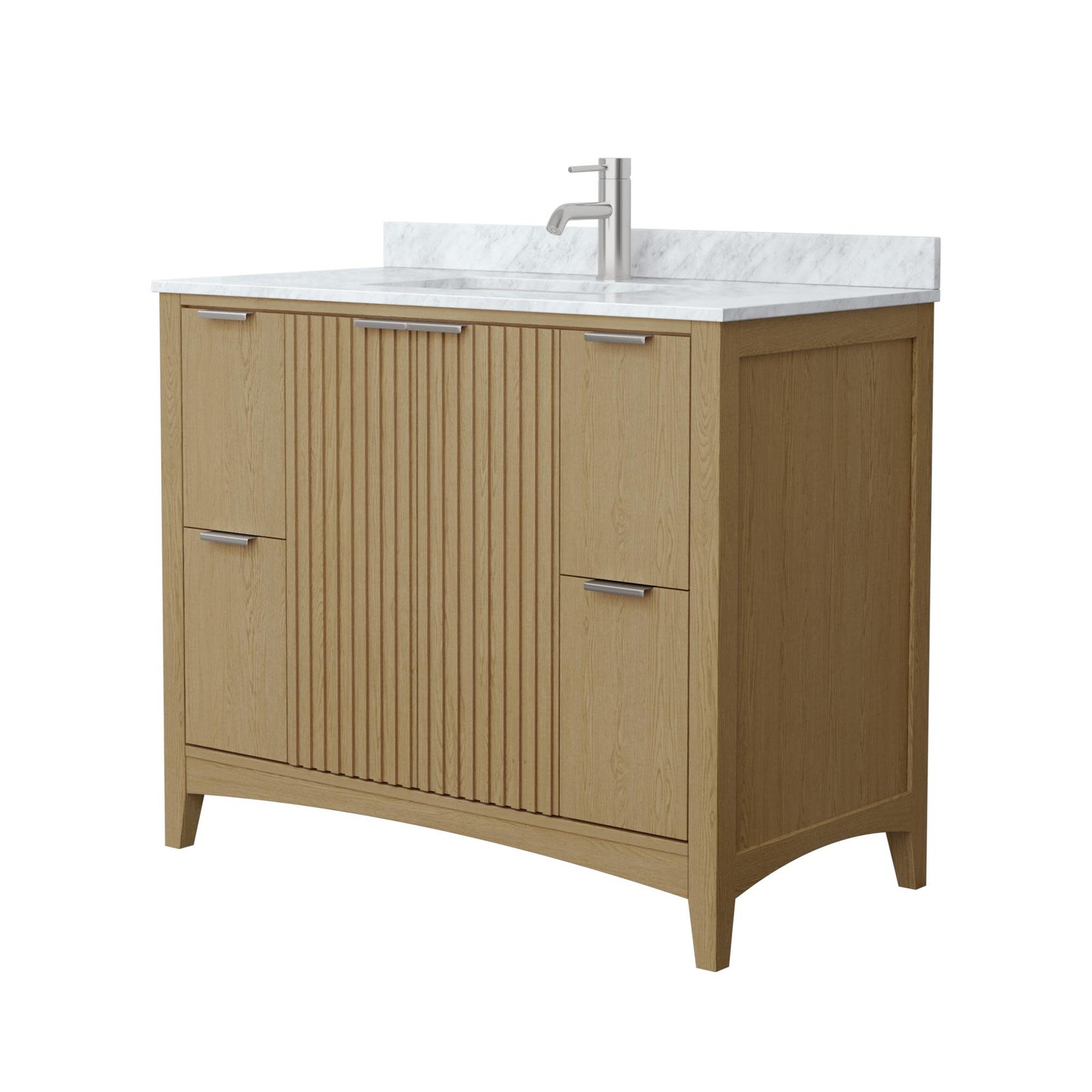 Wyndham Collection WCF9191-42S-CMUNSMXX Palmilla 42″ – Natural Oak / Brushed
