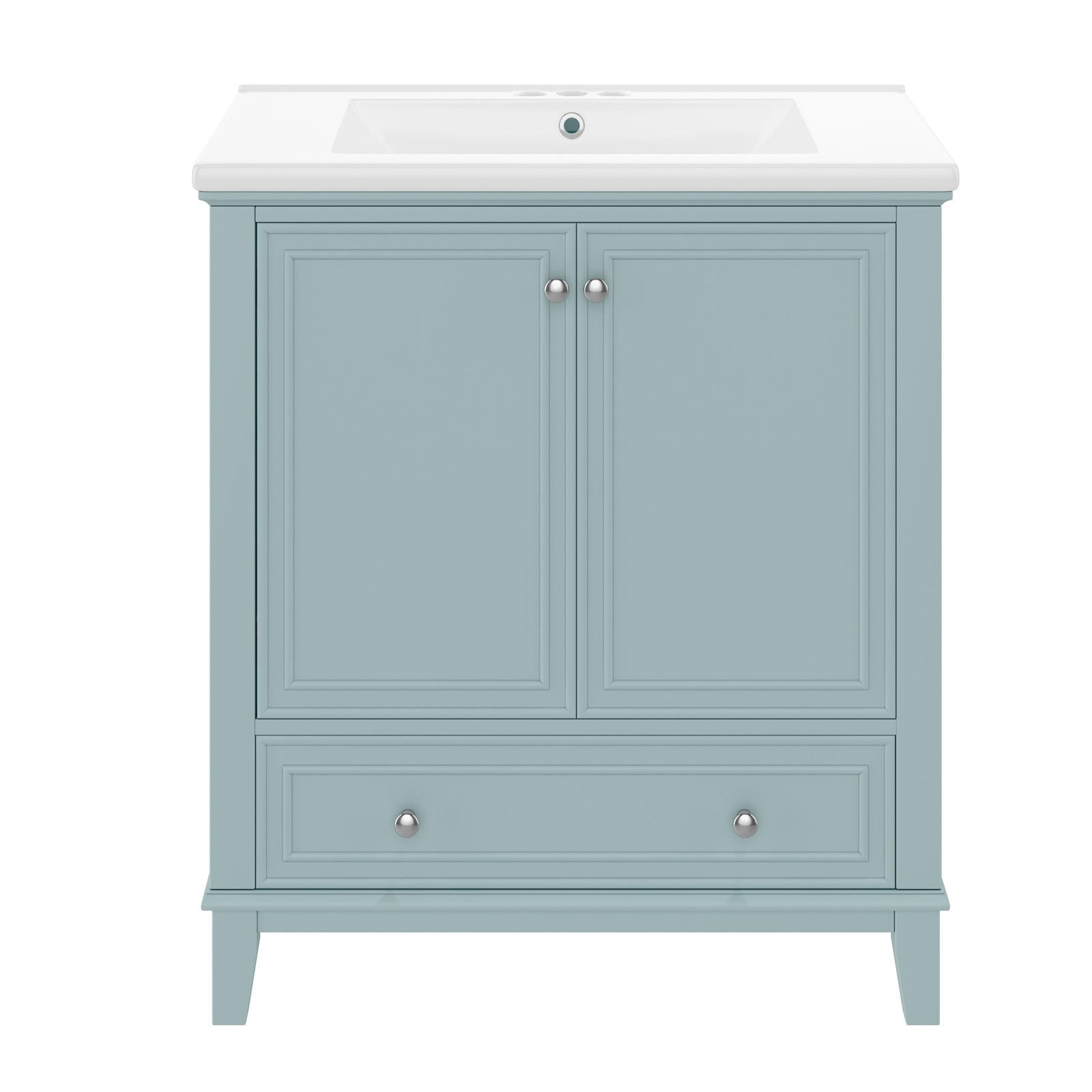 30″ Bathroom Vanity with Sink Combo Bathroom Cabinet with Doors and Drawer