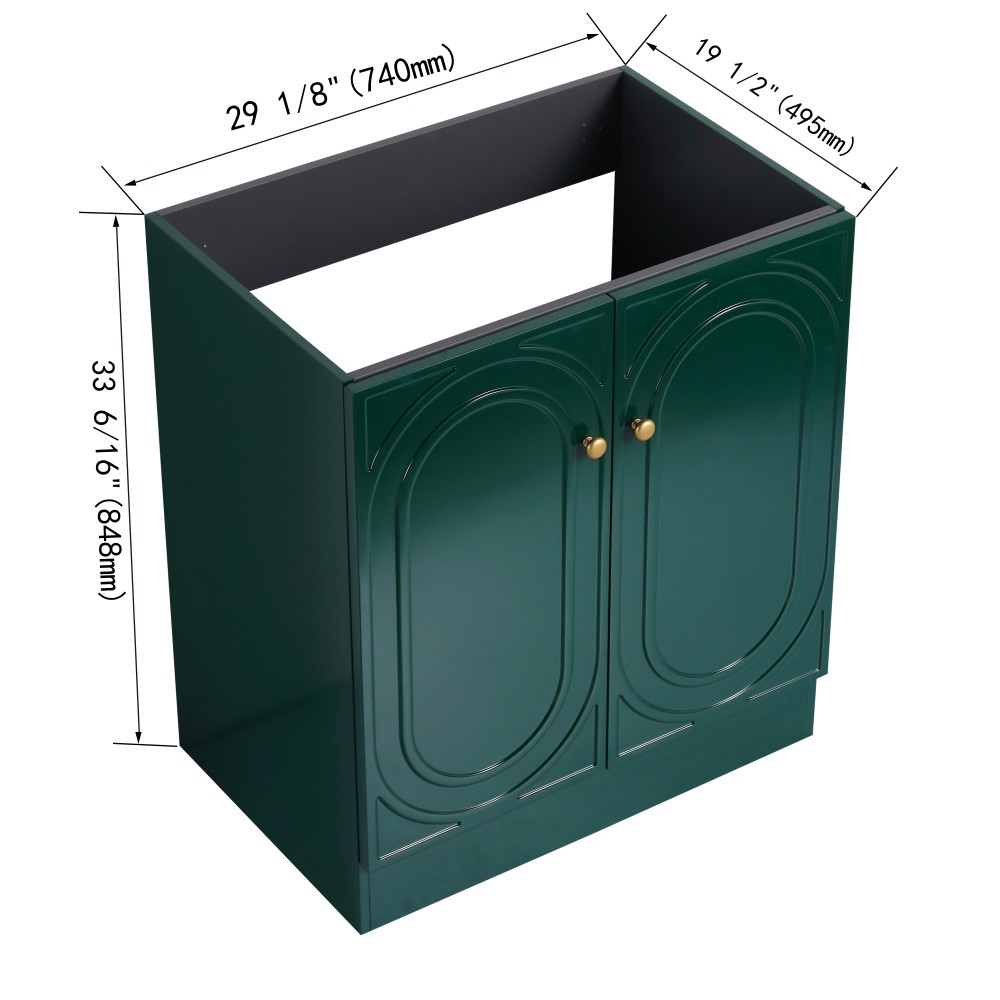 Freestanding Bathroom Vanity with Two Soft-Close Cabinet Doors