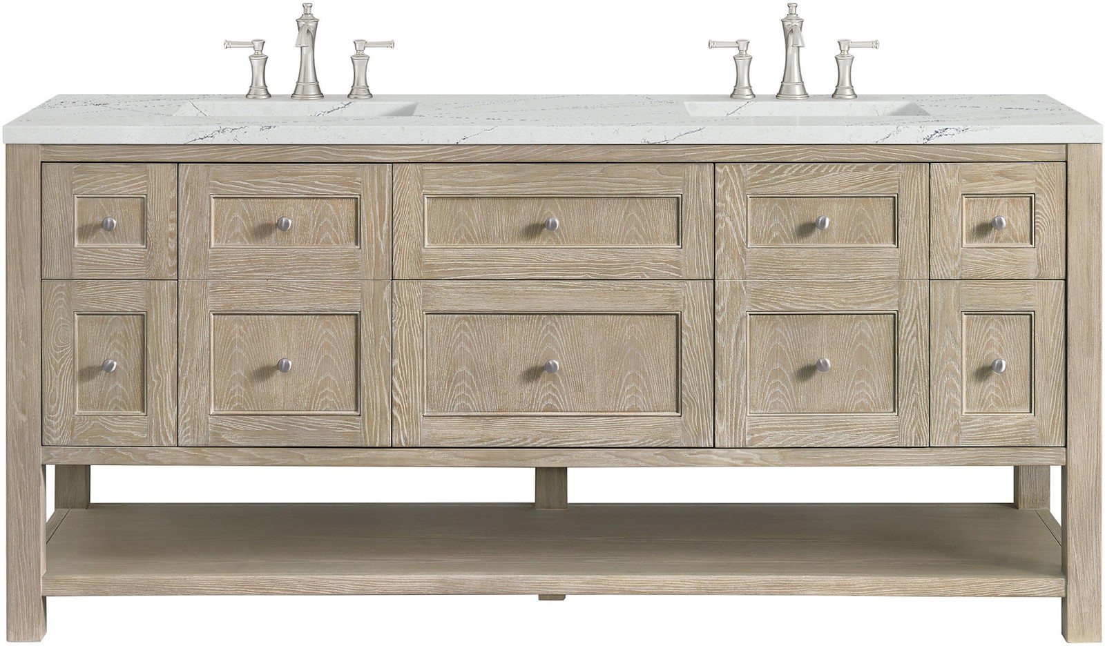 James Martin Vanities 330-V72-FENC Breckenridge 72″ – Whitewashed Oak