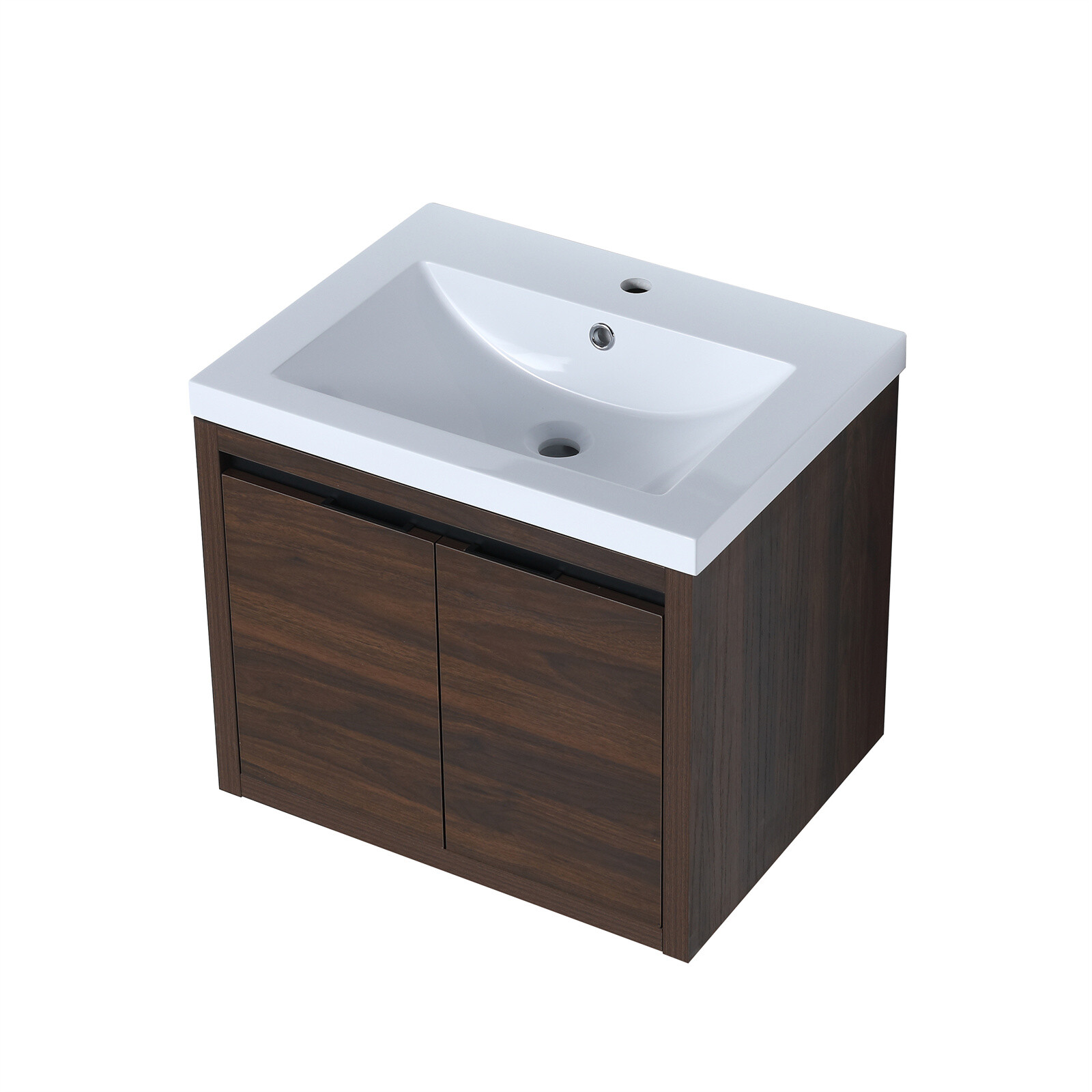 24 Inch Small Bathroom Vanity Floating Wall Mounted Ceramics with Sink