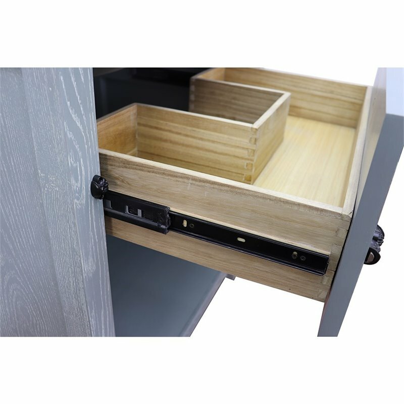 Plantation Solid Wood Rectangle Sink Vanity with White Carrara Top in Ash