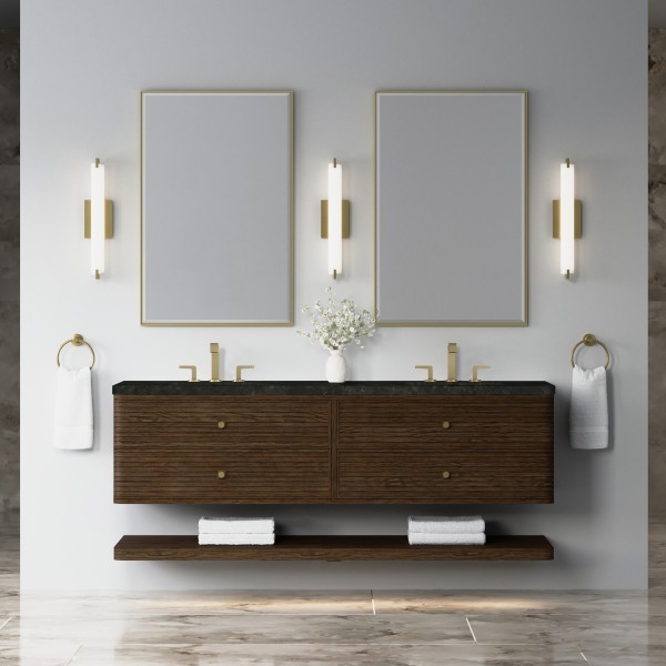 72″ James Martin Allamari D640-V72-SBL-WPHT Double Vanity Cabinet Phantome Top