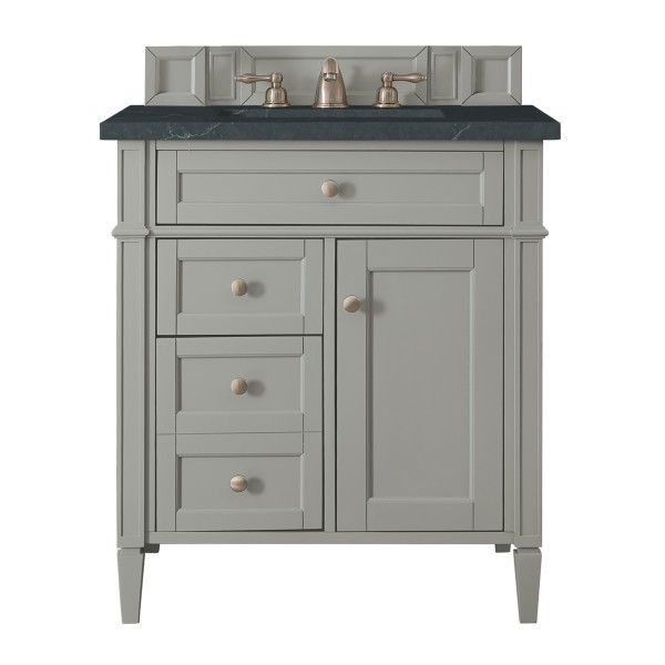 30″ James Martin Brittany 650-V30-UGR-3CSP Vanity Cabinet Charcoal Soapstone Top